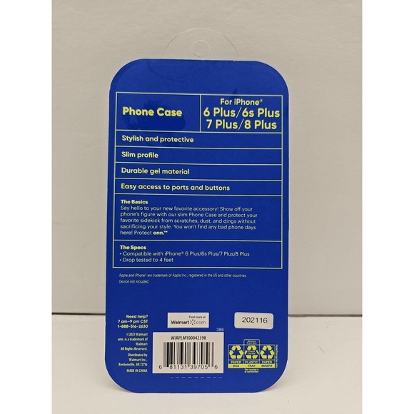 Protect Onn Phone Case for iPhone 6 Plus 6s Plus 7 Plus 8 Plus Tropical NEW - Picture 2 of 2